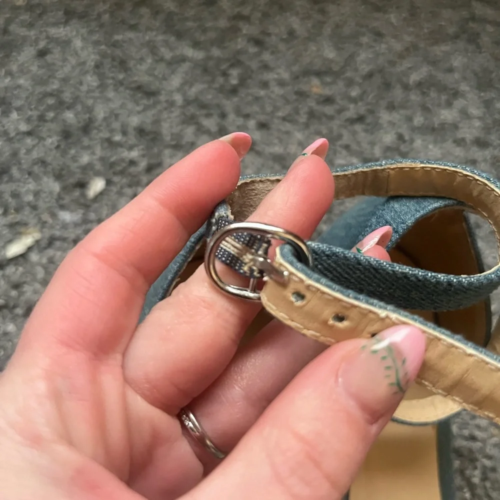 Women's Denim Wedge Sandals